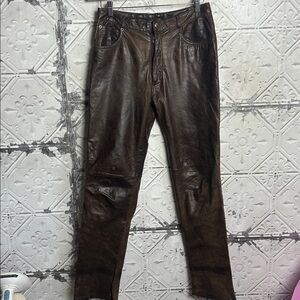 Vintage Brown Leather Pants